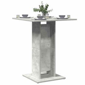Mesa de bistró de madera contrachapada gris 60x60x75 cm