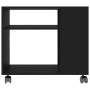 Mesa auxiliar de madera contrachapada negro 70x35x55 cm