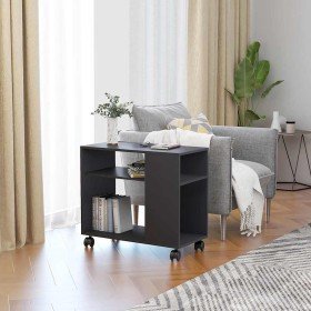 Mesa auxiliar de madera de ingeniería gris 70x35x55 cm Mesa auxiliar de madera de ingeniería gris 70x35x55 cm