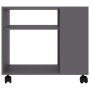 Mesa auxiliar de madera de ingeniería gris 70x35x55 cm