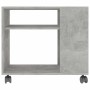 Mesa auxiliar de madera contrachapada gris hormigón 70x35x55 cm