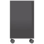 Mesa auxiliar madera contrachapada gris brillante 70x35x55 cm
