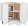 Armario esquinero bajo "Lyon" blanco, 75,5 x 75,5 x 81,5 cm