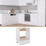 Mueble para horno "Riga" blanco 60x46x81,5 cm de madera de ingeniería en Armarios de cocina | Comprar online en Foro24