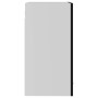 Vitrina colgante de madera maciza "Lyon", color negro, 40 x 31