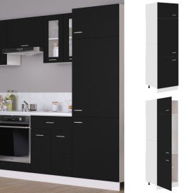 Armario frigorífico "Lyon" negro 60x57x207 cm de madera de