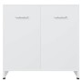 Armario de baño madera contrachapada blanco 60x33x61 cm