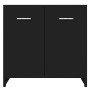 Armario de baño madera contrachapada negro 60x33x61 cm