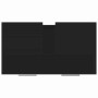 Armario de baño madera contrachapada negro 60x33x61 cm