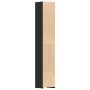 Armario baño madera contrachapada negro brillo 30x30x183,5 cm