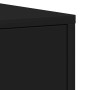Armario baño madera contrachapada negro brillo 30x30x183,5 cm