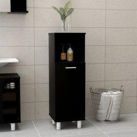 Armario de baño madera contrachapada negro 30x30x95 cm en Muebles de baño | Comprar online en Foro24