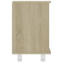Armario de baño madera contrachapada color roble 60x32x53,5 cm