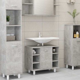 Armario de baño contrachapada gris hormigón 60x32x53,5 cm Armario de baño contrachapada gris hormigón 60x32x53,5 cm