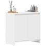 Armario de baño madera contrachapada blanco 60x33x61 cm