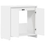 Armario de baño madera contrachapada blanco 60x33x61 cm