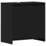 Armario de baño madera contrachapada negro 60x33x61 cm