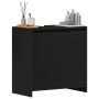 Armario de baño madera contrachapada negro 60x33x61 cm
