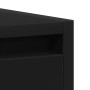 Armario de baño madera contrachapada negro 60x33x61 cm