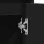 Armario de baño madera contrachapada negro 60x33x61 cm