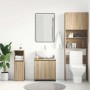 Armario de baño madera contrachapada color roble 60x33x61 cm