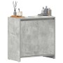 Armario de baño madera contrachapada gris hormigón 60x33x61 cm