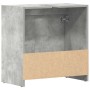 Armario de baño madera contrachapada gris hormigón 60x33x61 cm