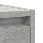 Armario de baño madera contrachapada gris hormigón 60x33x61 cm