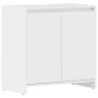 Armario de baño madera contrachapada blanco brillo 60x33x61 cm
