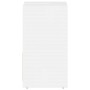 Armario de baño madera contrachapada blanco brillo 60x33x61 cm