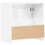 Armario de baño madera contrachapada blanco brillo 60x33x61 cm