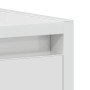 Armario de baño madera contrachapada blanco brillo 60x33x61 cm
