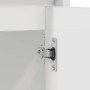 Armario de baño madera contrachapada blanco brillo 60x33x61 cm