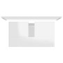 Conjunto de muebles de baño madera contrachapada blanco brillo