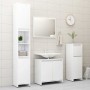 Conjunto de muebles de baño madera contrachapada blanco brillo