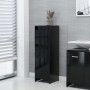 Armario de baño madera contrachapada negro 30x30x95 cm en Muebles de baño | Comprar online en Foro24