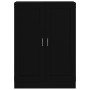 Armario de libros madera contrachapada negro 82,5x30,5x115 cm