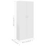 Librería de madera de ingeniería blanco 82,5x30,5x185,5 cm