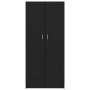 Estantería madera contrachapada negro 82,5x30,5x185,5 cm