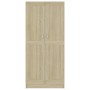 Armario de libros contrachapada color roble 82,5x30,5x185,5 cm