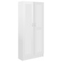 Armario de libros contrachapada blanco brillo 82,5x30,5x185,5cm
