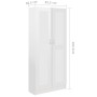 Armario de libros contrachapada blanco brillo 82,5x30,5x185,5cm