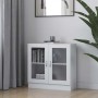 Vitrina de madera contrachapada blanco 82,5x30,5x80 cm