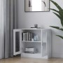Vitrina de madera contrachapada blanco 82,5x30,5x80 cm