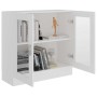 Vitrina de madera contrachapada blanco 82,5x30,5x80 cm