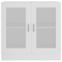 Vitrina de madera contrachapada blanco 82,5x30,5x80 cm
