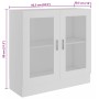 Vitrina de madera contrachapada blanco 82,5x30,5x80 cm