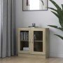 Armario libros madera contrachapada color roble 82,5x30,5x80 cm