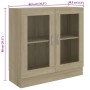 Armario libros madera contrachapada color roble 82,5x30,5x80 cm