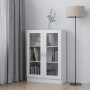 Vitrina de madera contrachapada blanco 82,5x30,5x115 cm